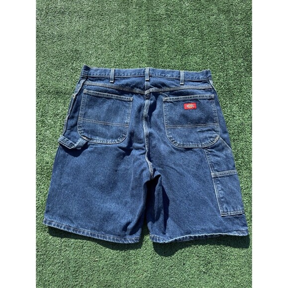 Y2K Dickies Carpenter Baggy Grunge Jorts Jean Shorts Dark Wash Denim Size 36 - Picture 1 of 10